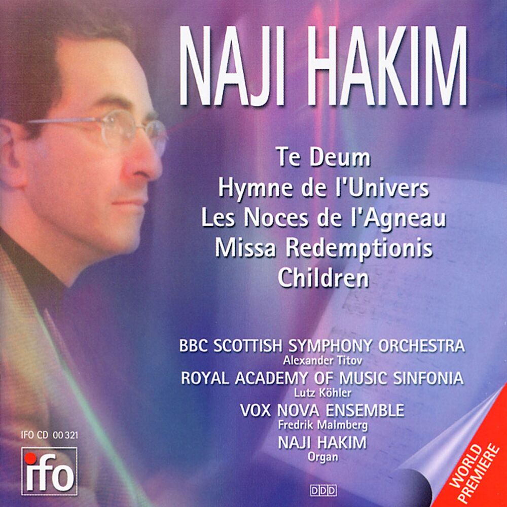 Picture of Naji Hakim: Te Deum, Hymne de l'univers, Missa redemptionis