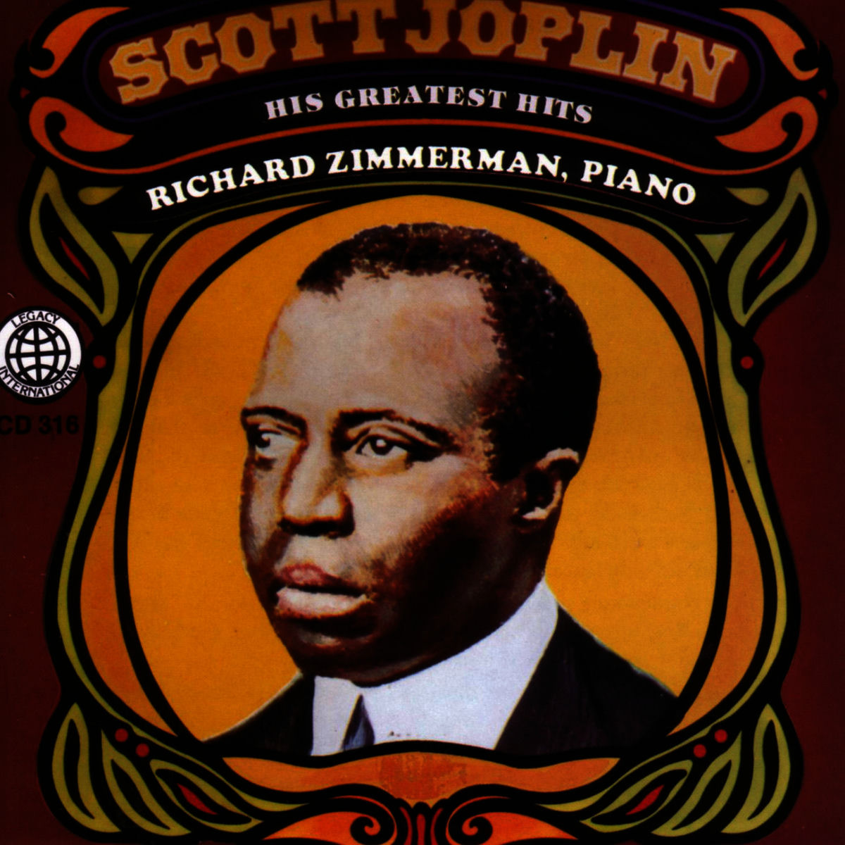 Album cover of Scott Joplin: His Greatest Hits - Richard Zimmerman Piano