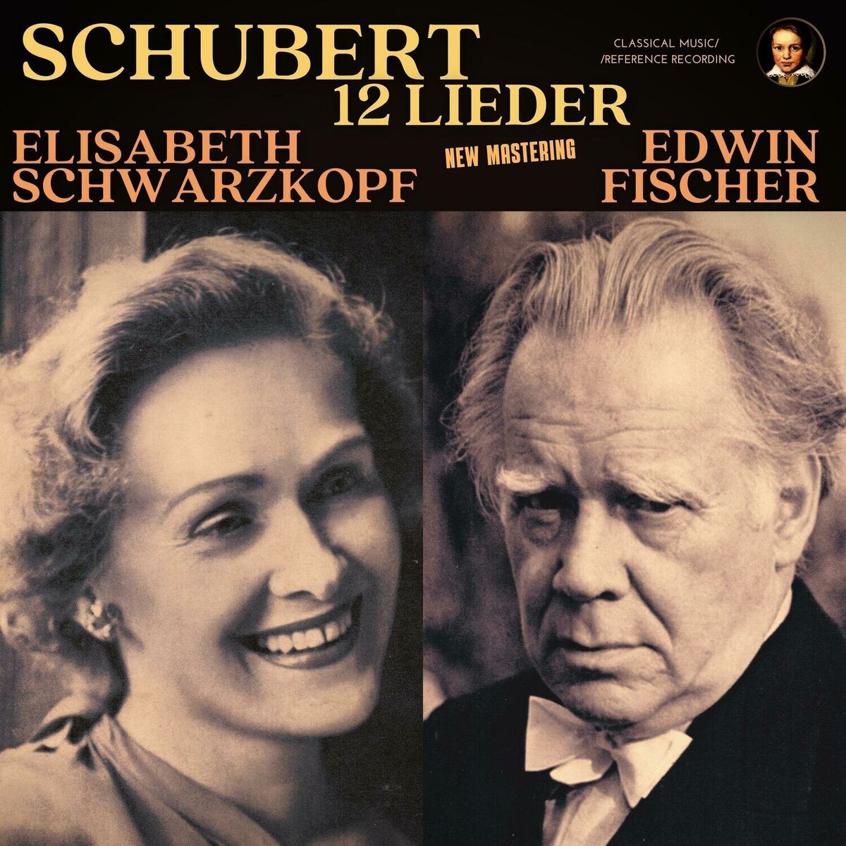 Album cover of Schubert: 12 Lieder by Elisabeth Schwarzkopf and Edwin Fischer (2023 Remastered, London 1952)