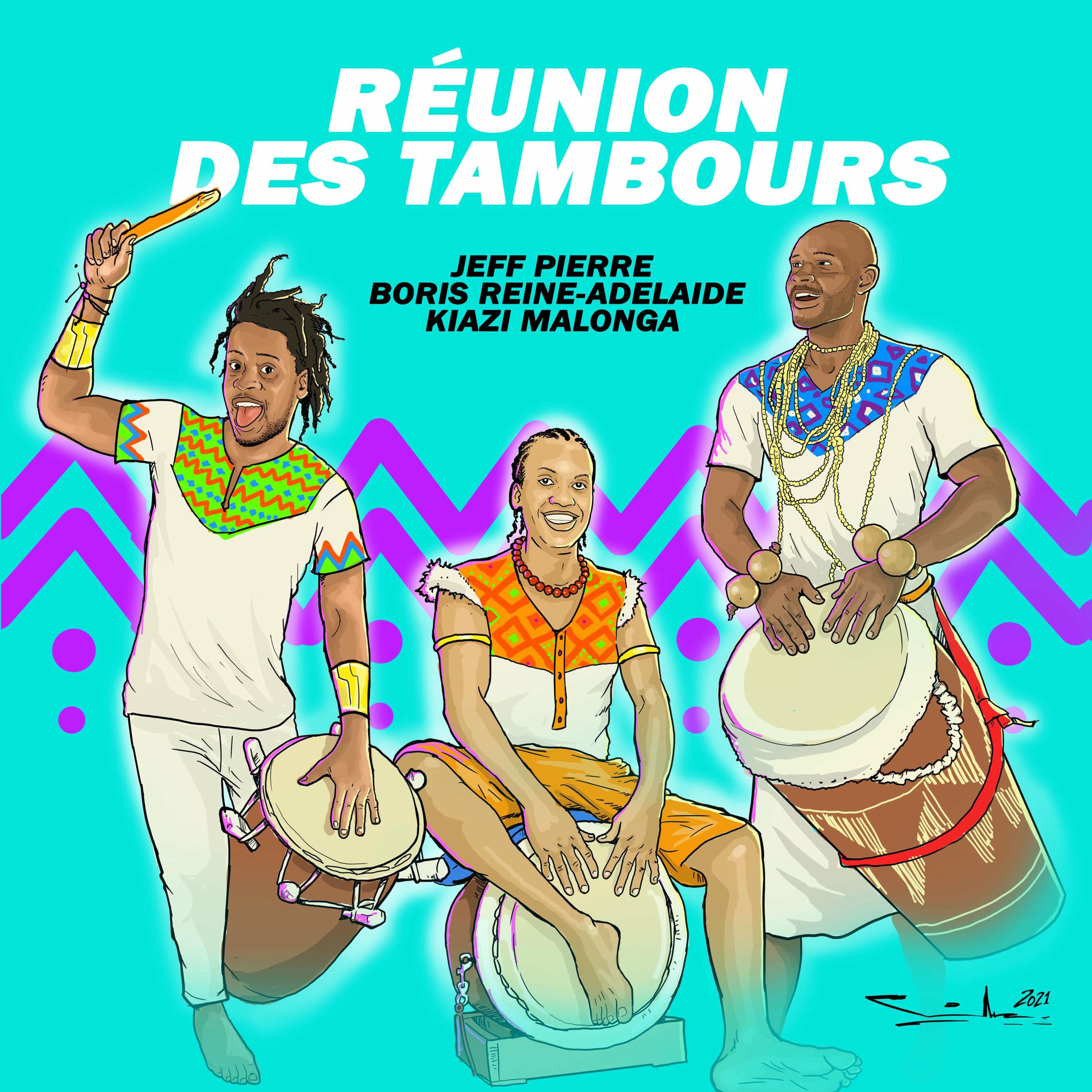 Album cover of Réunion des Tambours (feat. Kiazi Malonga & Boris REINE-ADELAIDE)
