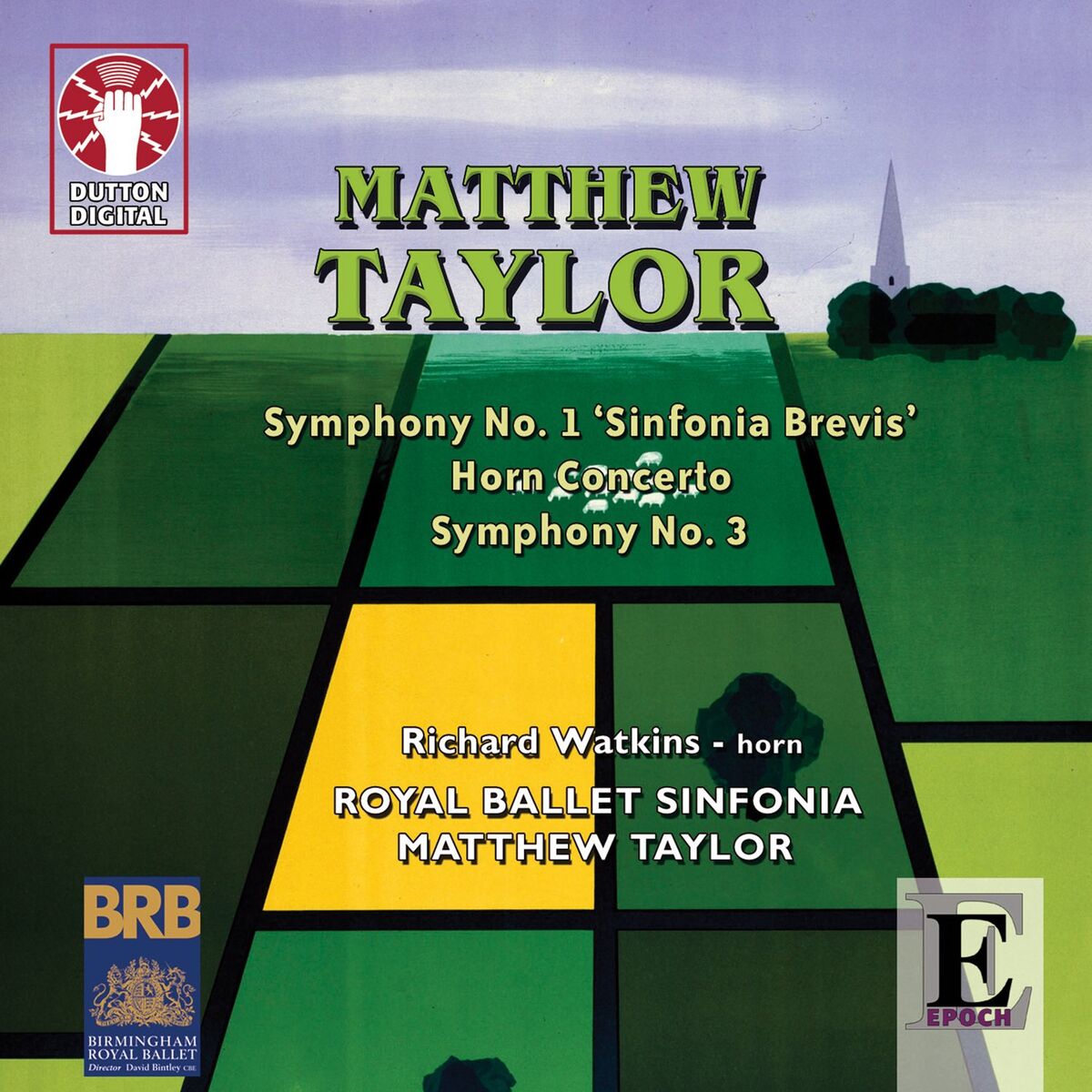 Album cover of Matthew Taylor: Symphonies 1 & 3, Horn Concerto