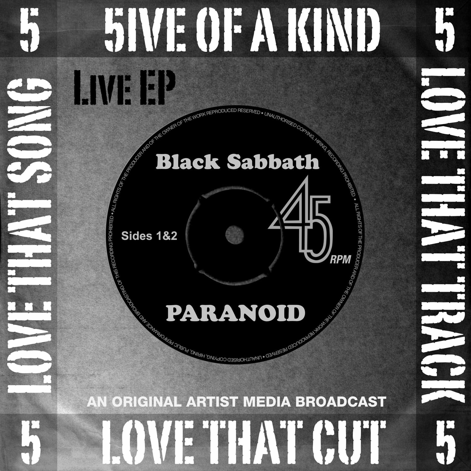 Album cover of 5ive of a Kind - Paranoid (Live)