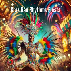 Cover of Brazilian Rhythms Fiesta: Samba Carnival - Vibrant Latin Jazz Beats, Bossa Nova Grooves