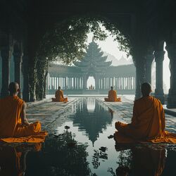 Cover of Calm Sanctuary - Meditation Music for Stress Relief