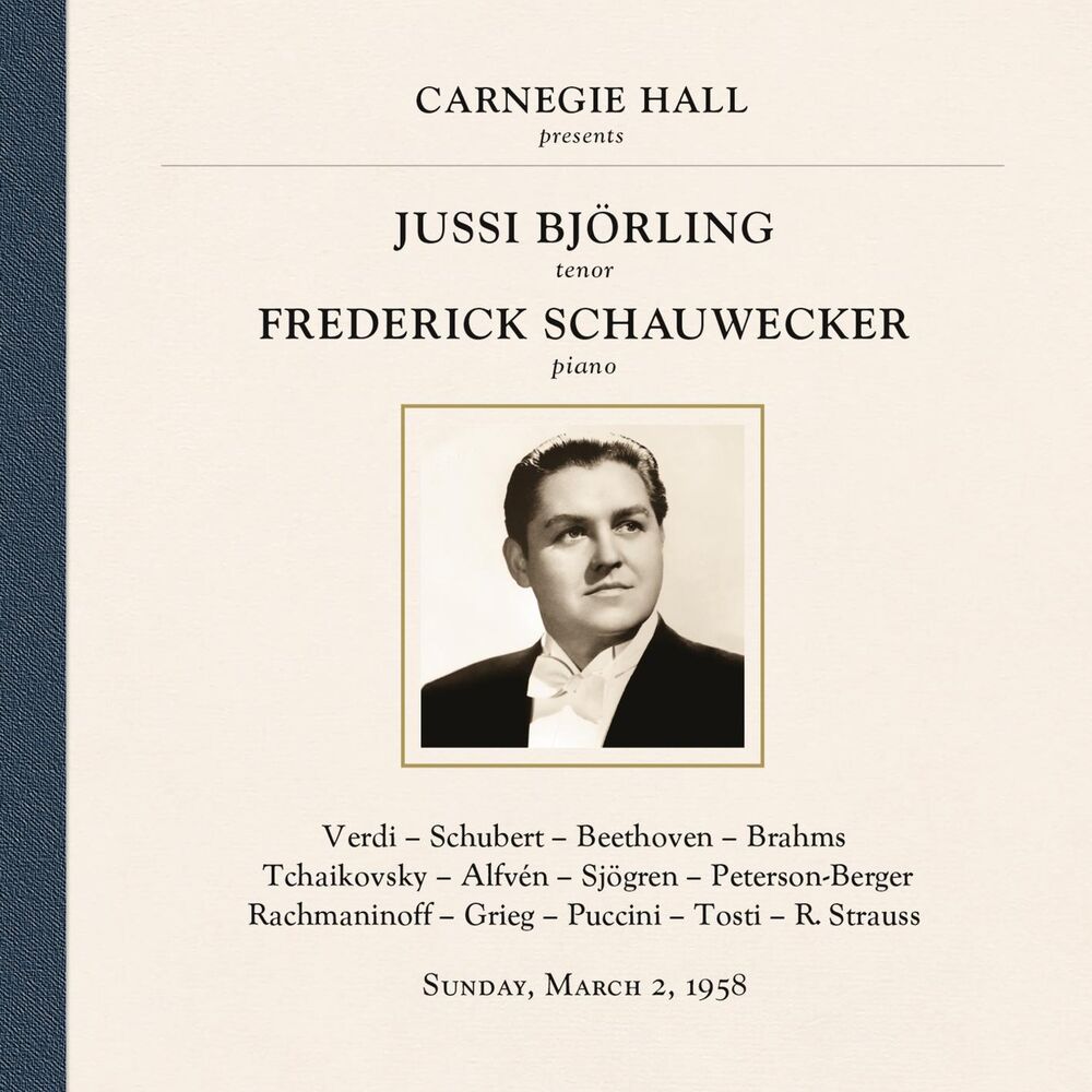 Picture of Jussi Björling at Carnegie Hall, New York City, March 2, 1958