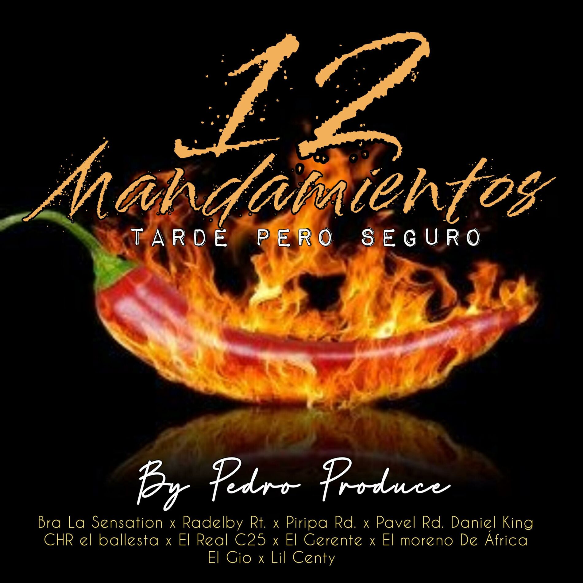 Album cover of 12 Mandamientos (Tarde Pero Seguro) (feat. Bra La Sensation, Radelby Rt, Piripa Rd, Daniel King, El Real C25, Pavel Rd, El Moreno 