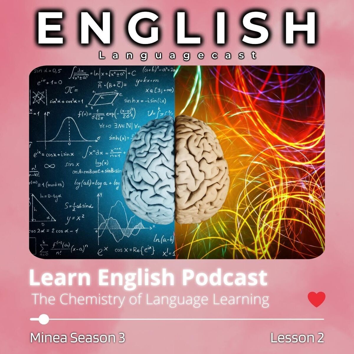 Album cover of Learn English Podcast: The Chemistry of Language Learning (Minea Season 3, Lesson 2)