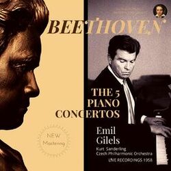 Cover of Beethoven: The 5 Piano Concertos by Emil Gilels