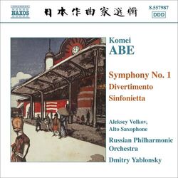 Cover of Abe: Symphony No. 1, Divertimento & Sinfonietta