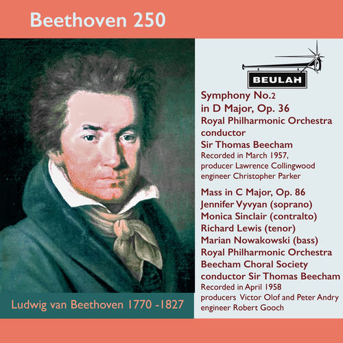 Beethoven 250 Symphony No.2, Mass in C Major sleeve