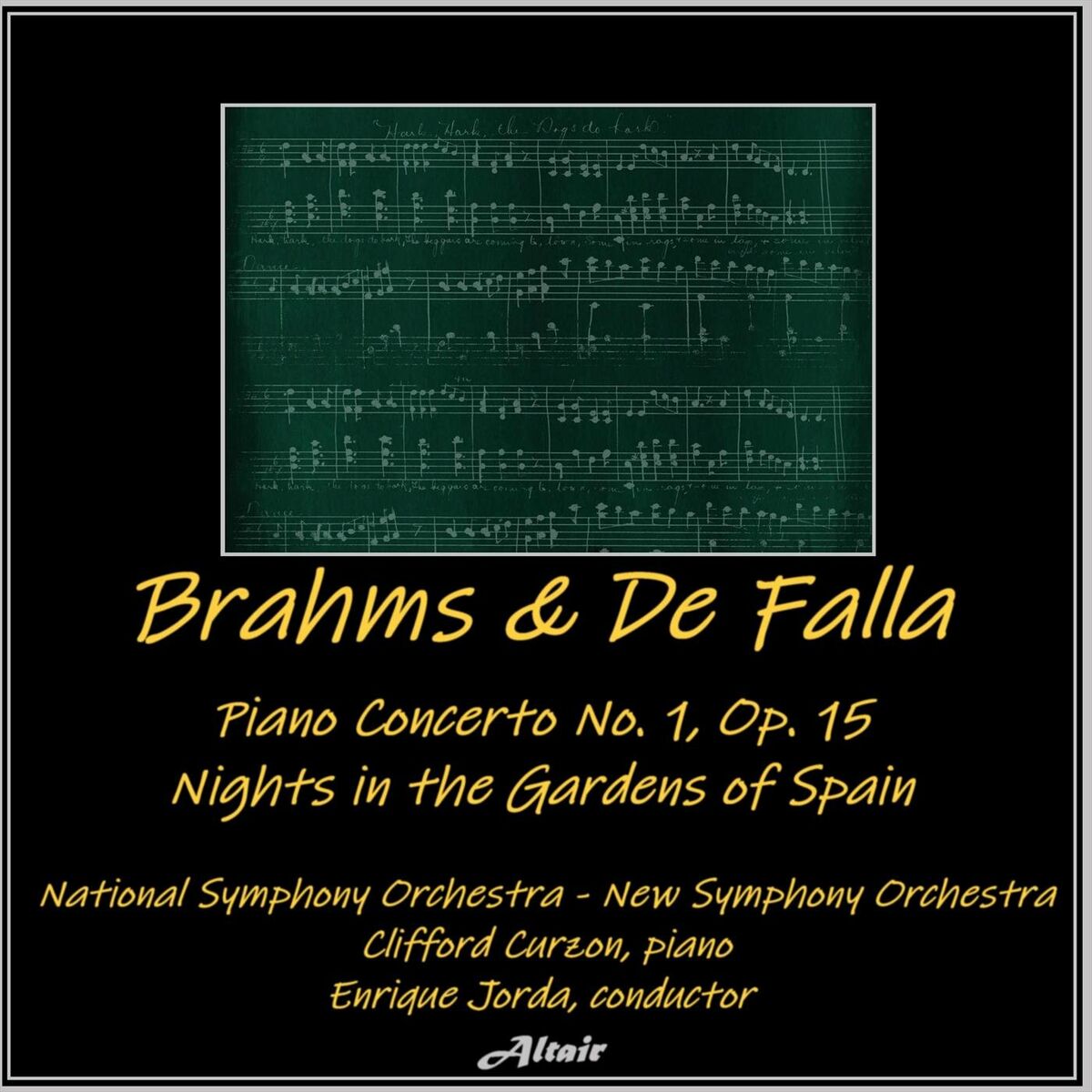 Album cover of Brahms & De Falla: Piano Concerto NO. 1, OP. 15 - Nights in the Gardens of Spain
