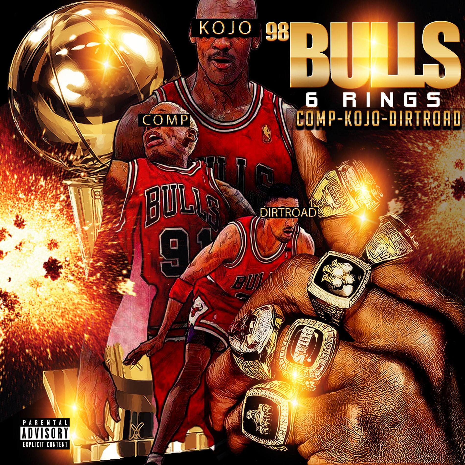 Album cover of 98 Bulls the 6 Rings Tape