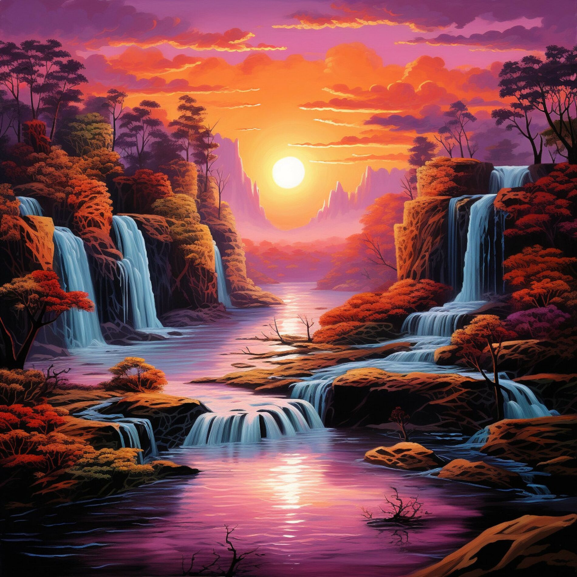 Album cover of Reflections Waterfall Overture: Waterfall Dreams at the Lake