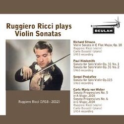Cover of Ruggiero Ricci Plays Violin Sonatas