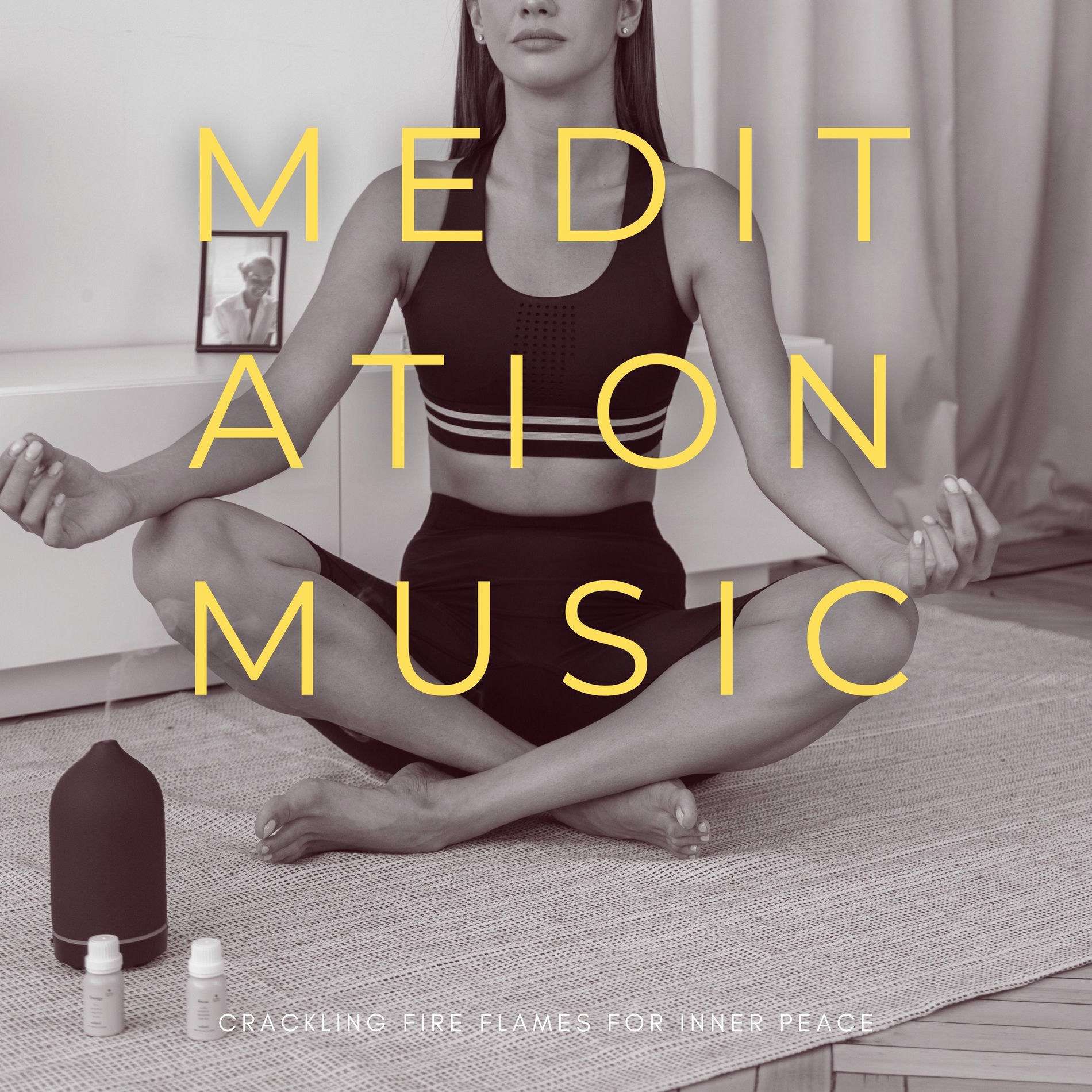 Album cover of Meditation Music: Crackling Fire Flames For Inner Peace