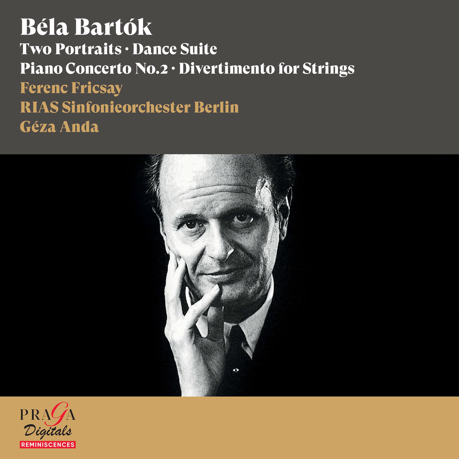 Album cover of Béla Bartók: Two Portraits, Dance Suite, Piano Concerto No. 2 & Divertimento for Strings