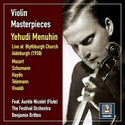 Cover of Violin Masterpieces: Yehudi Menuhin Live at Blythburgh Church, Aldeburgh, 1958 (Live)