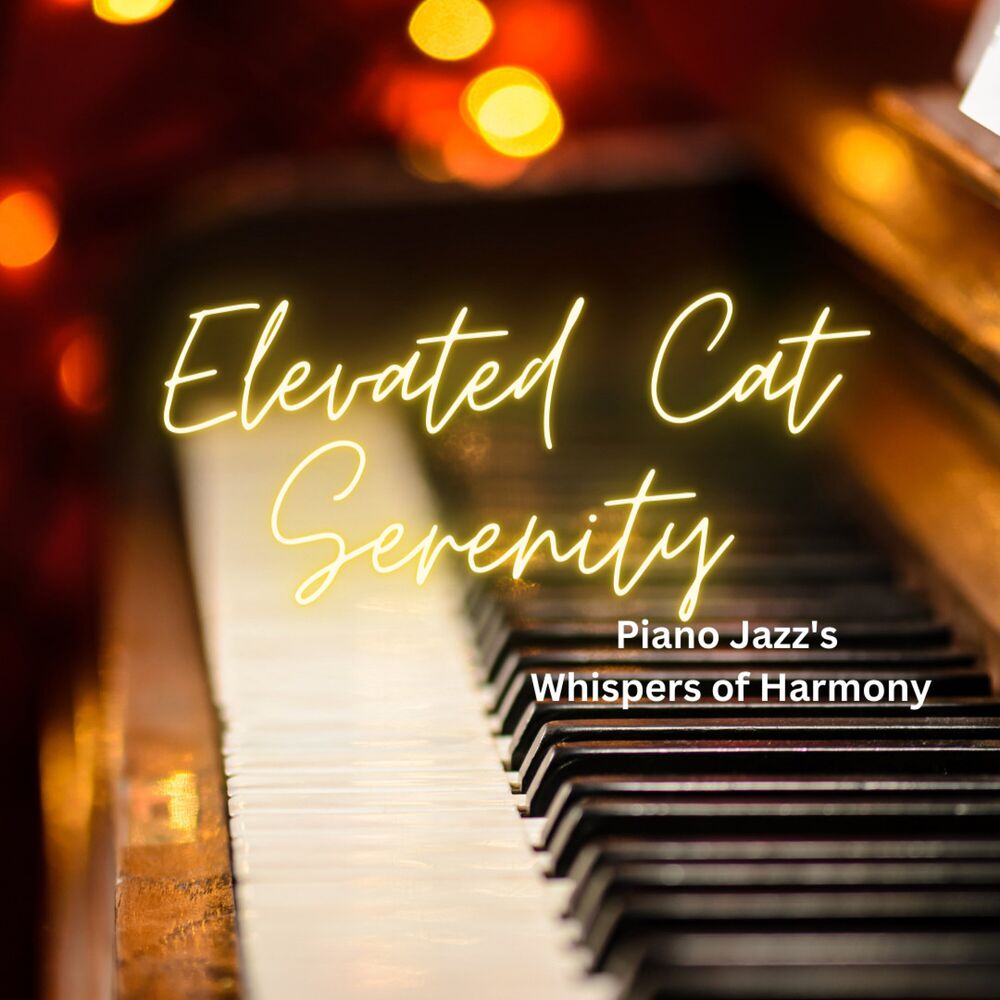 Picture of Elevated Cat Serenity: Piano Jazz's Whispers of Harmony
