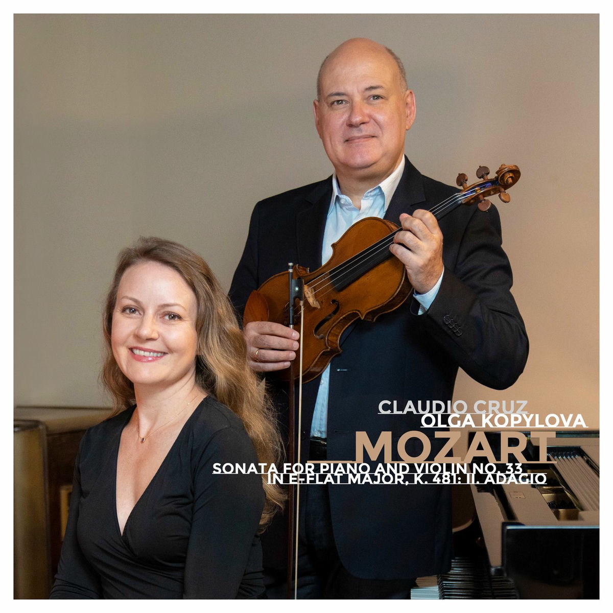 Album cover of Sonata for Piano and Violin No. 33 in E-Flat Major, K. 481: II. Adagio