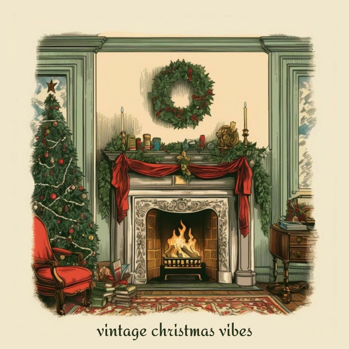 Album cover of vintage christmas vibes