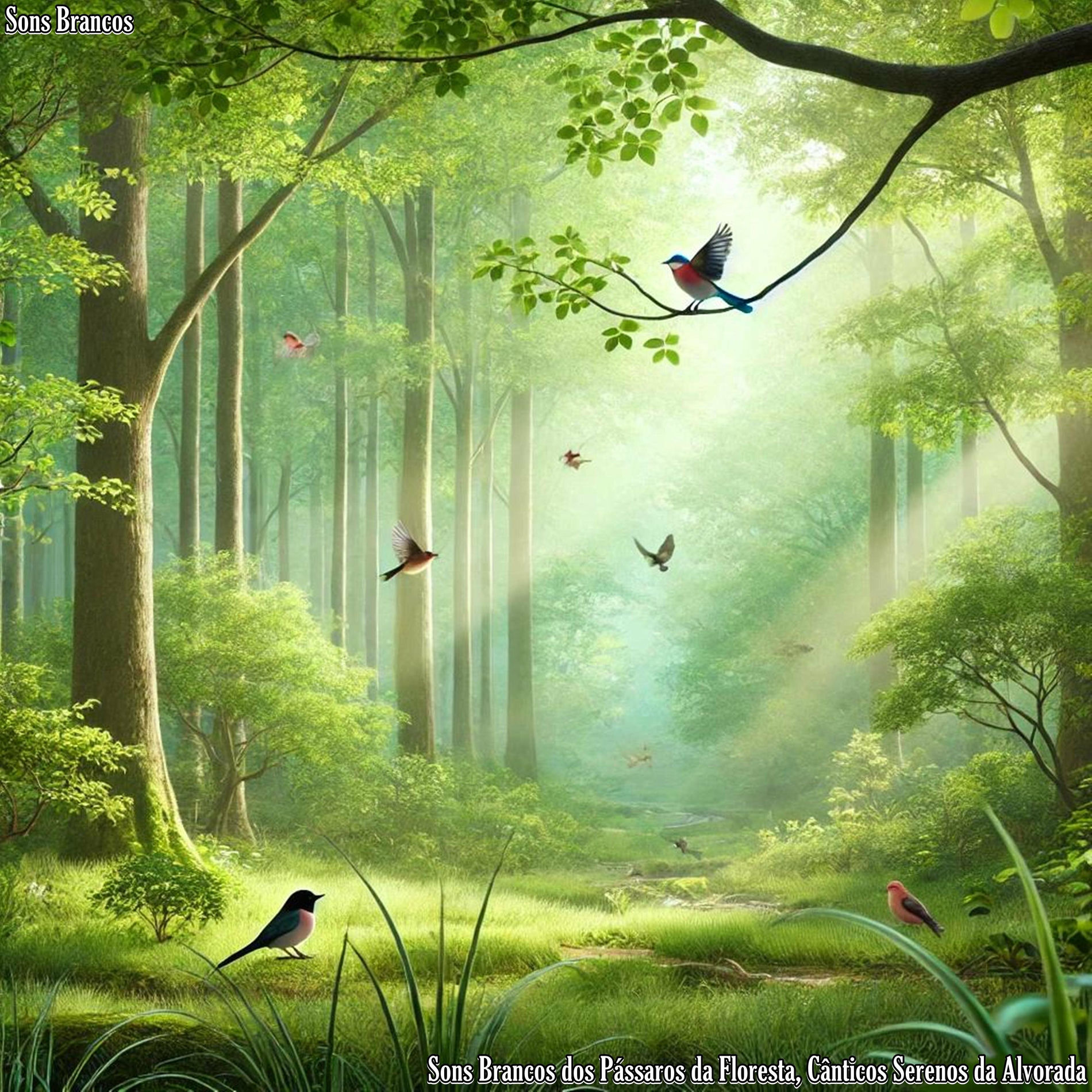 Album cover of Sons Brancos dos Pássaros da Floresta, Cânticos Serenos da Alvorada