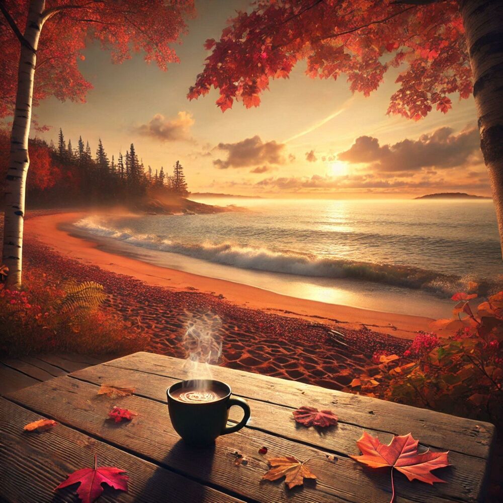 Picture of Autumn by the Seaside with Soft Jazz