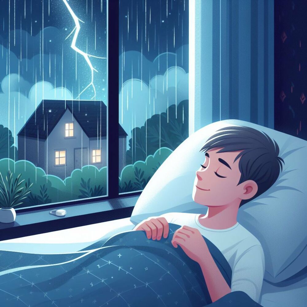 Picture of Lying Down During a Thunderstorm