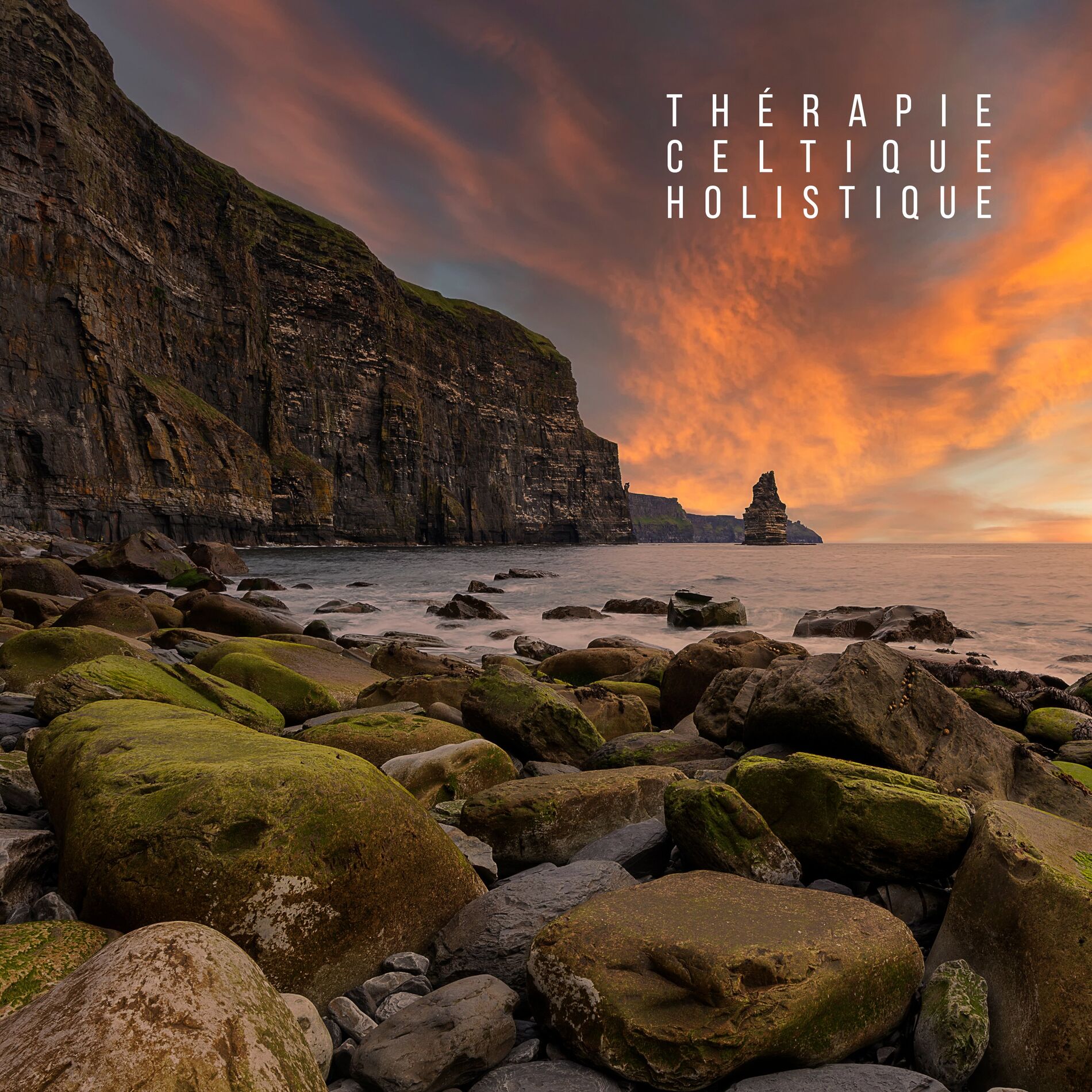 Album cover of Thérapie celtique holistique: Apaisez votre anxiété avec la harpe médiévale et les sons de l'eau