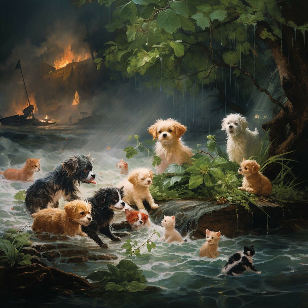 Picture of Music combined with Stream: Canine Creek Serenity