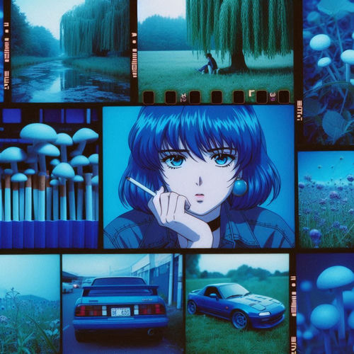 Blue artwork