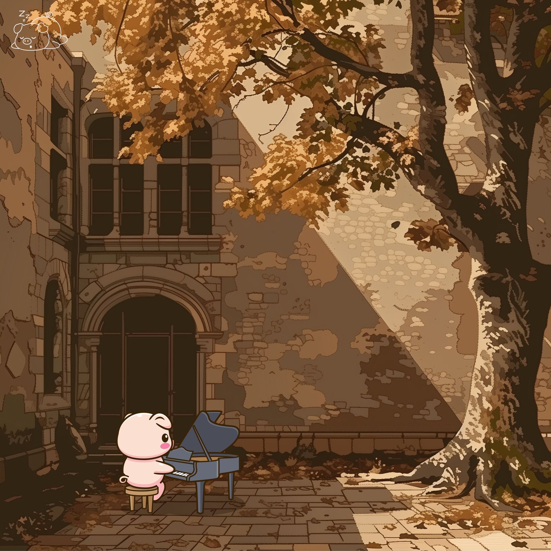 Album cover of autumn vibes instrumental piano covers | study, sleep, chill