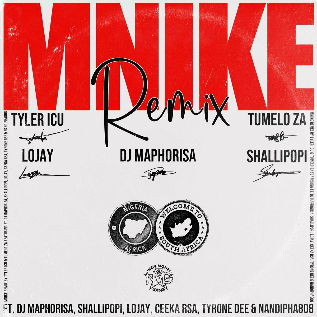 Album cover of Mnike (Remix) (feat. DJ Maphorisa, Shallipopi, Lojay, Ceeka RSA, Tyrone Dee & Nandipha808)