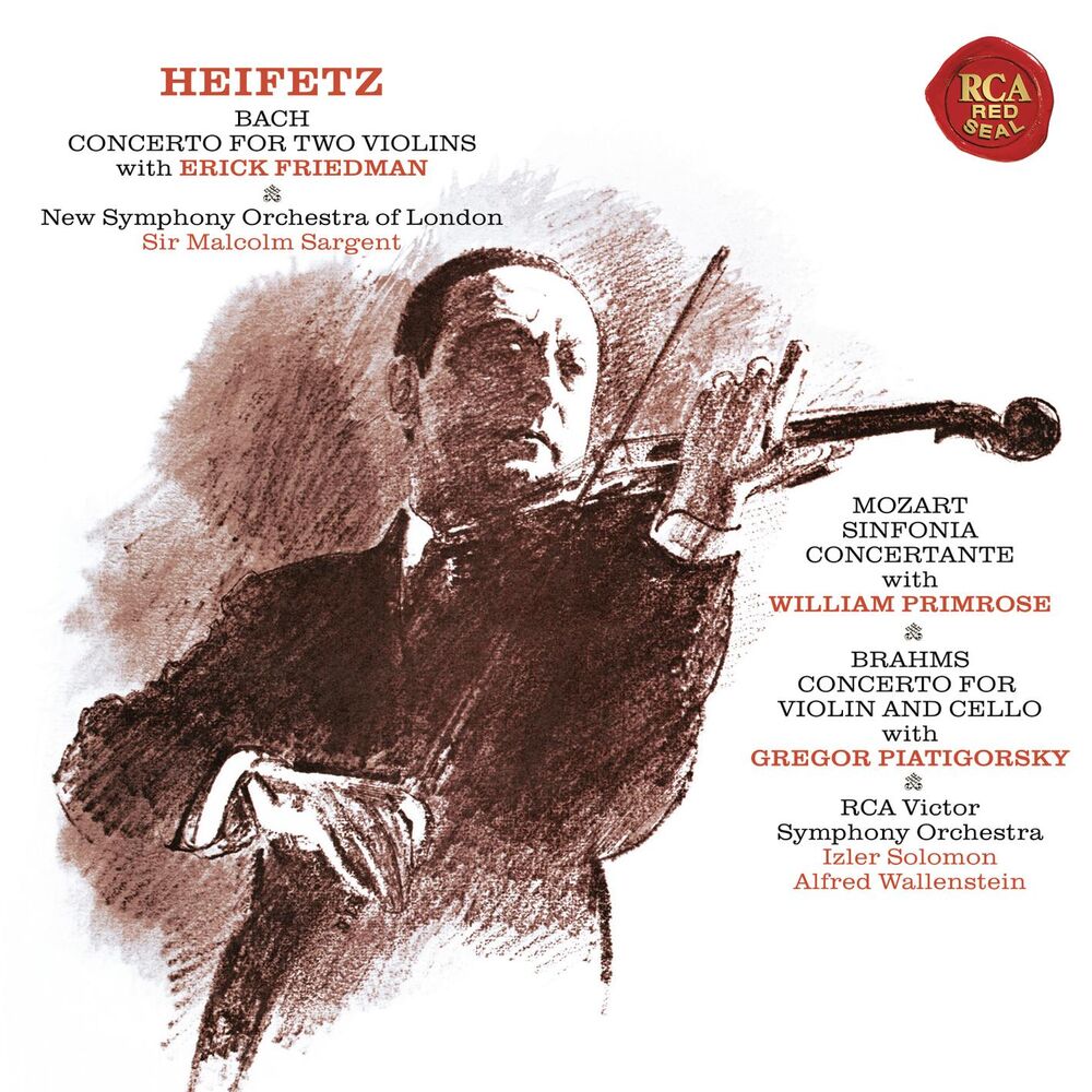 Picture of Bach: Concerto in D Minor for Two Violins, BWV 1043 - Mozart: Sinfonia concertante in E-Flat Major, K. 364 - Brahms: Concerto in A (Heifetz Remastered)