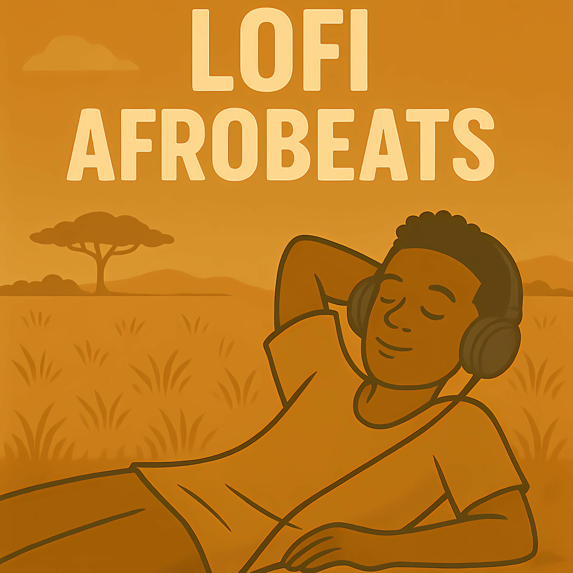 Album cover of Afro Lofi Vibes Under Stars Study (Instrumental)
