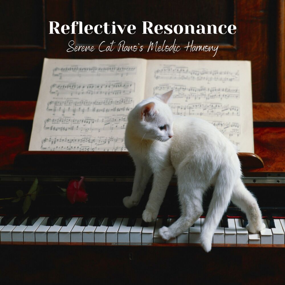 Picture of Reflective Resonance: Serene Cat Piano's Melodic Harmony