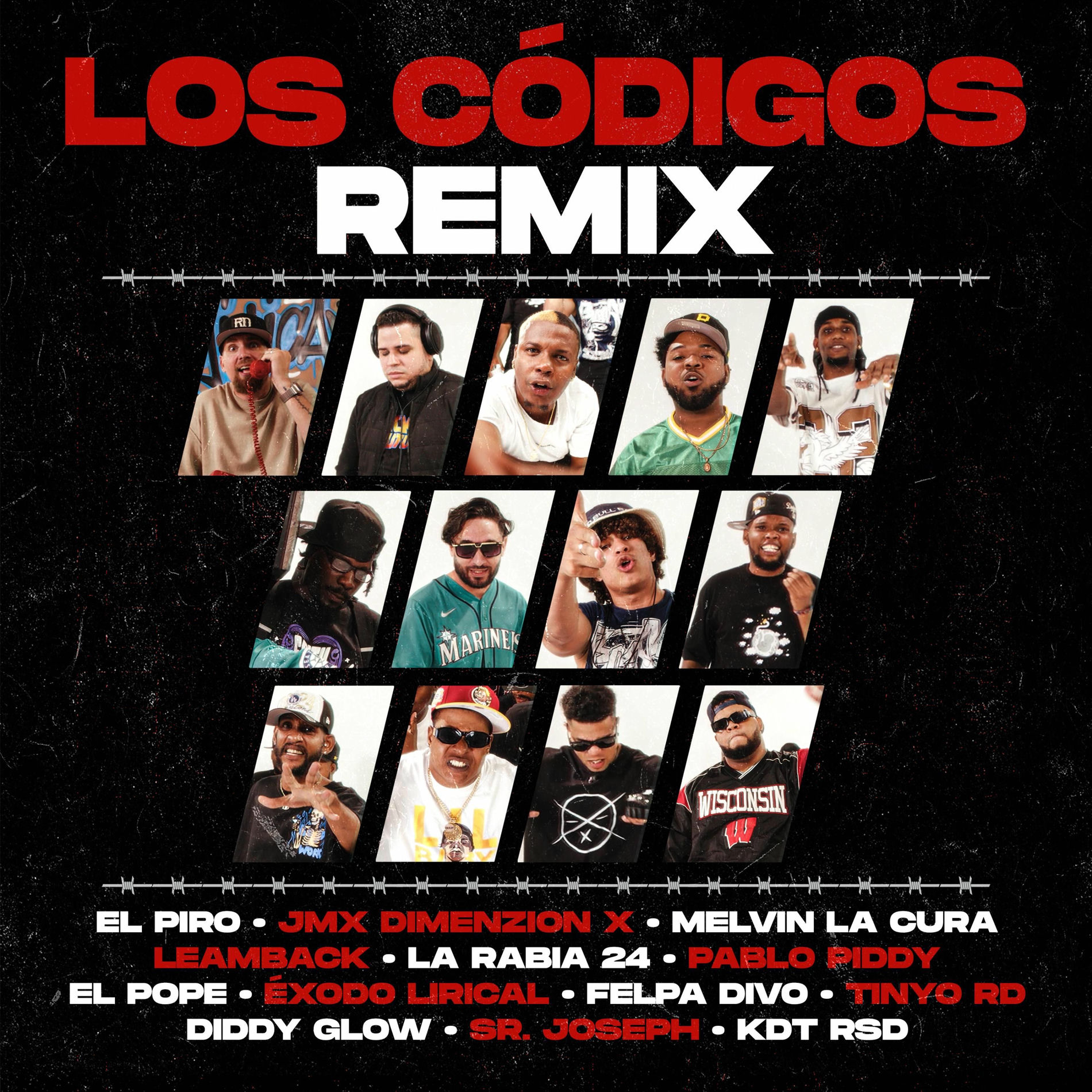 Album cover of Los Códigos (feat. Pablo Piddy, El Pope, Éxodo Lirical, Felpa Divo, Tinyo RD, Diddy Glow, Sr Joseph & KDT RSD) [Remix]