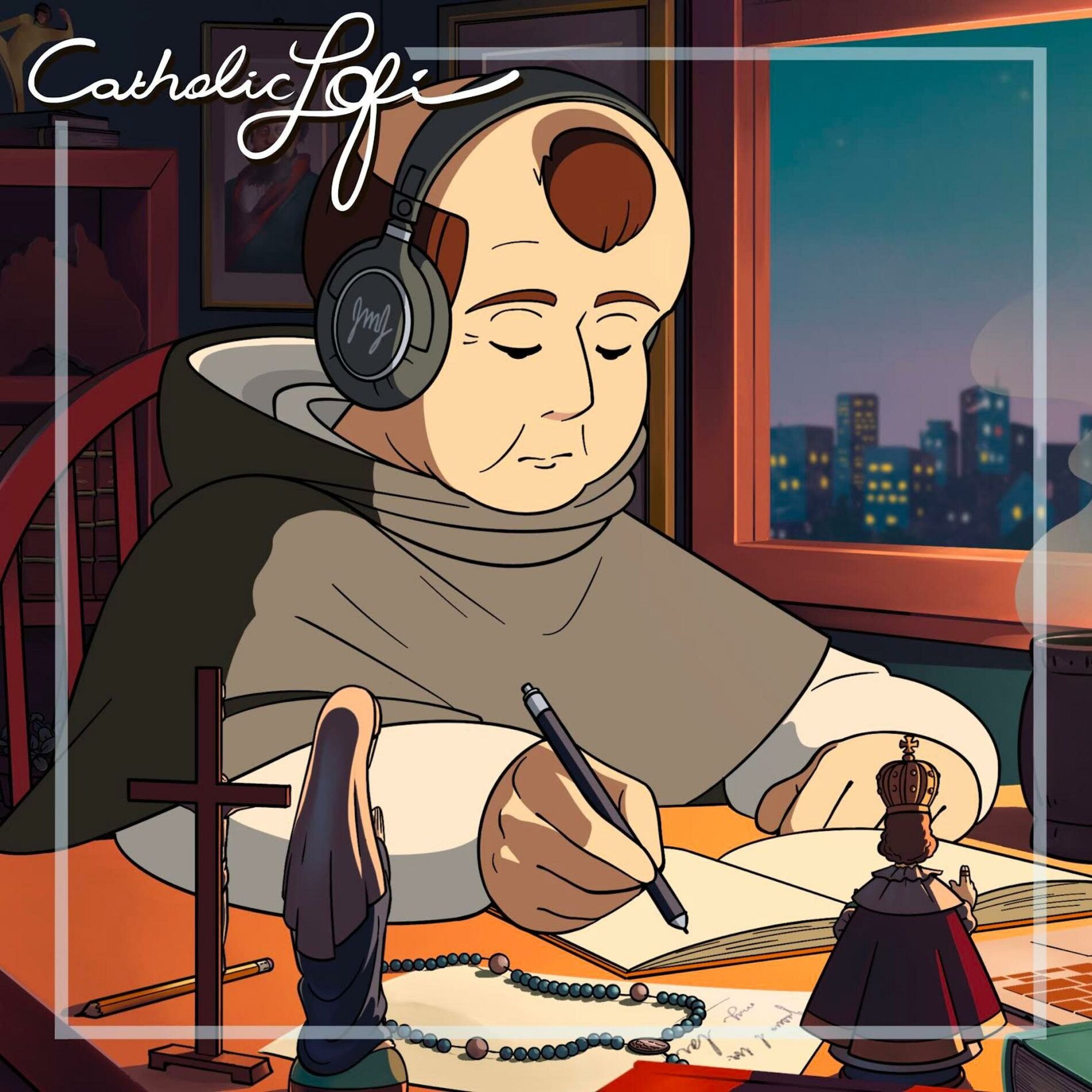 Album cover of study with Aquinas