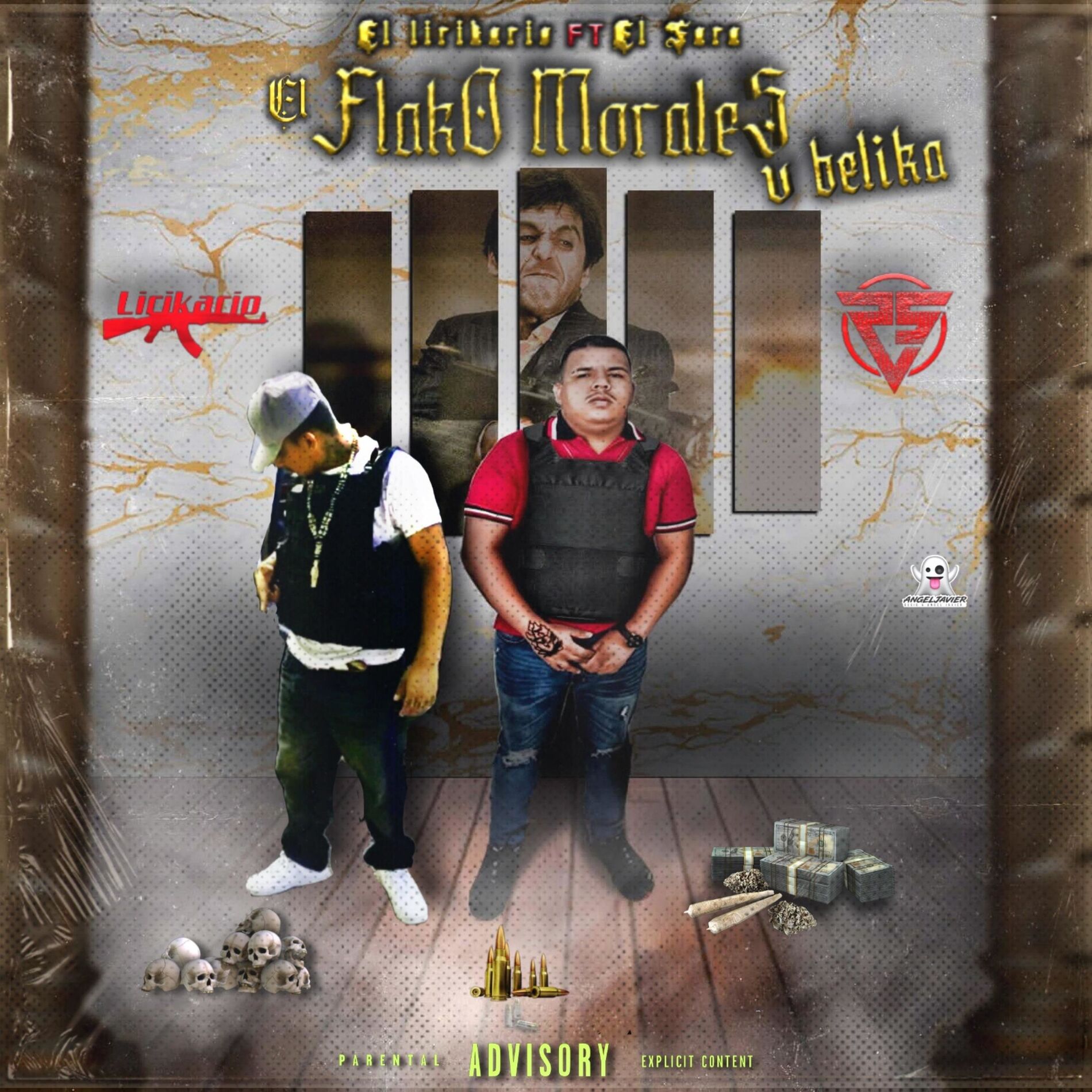 Album cover of El Flako Morales v belica (feat. El Lirikario)