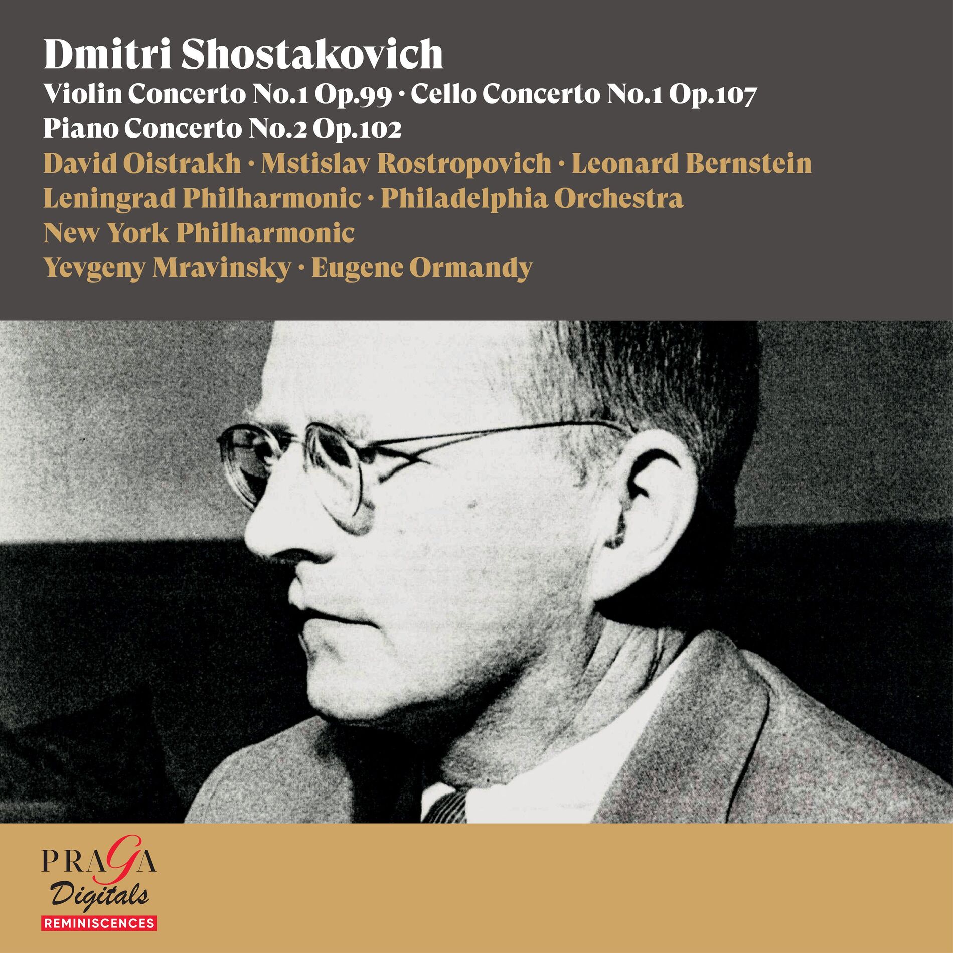 Album cover of Dmitri Shostakovich: Violin Concerto No. 1, Cello Concerto No.1, Piano Concerto No.2