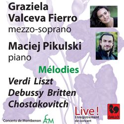 Cover of Mélodies: Verdi - Liszt - Debussy - Britten - Shostakovich (Live)