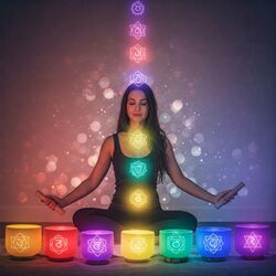 Cover of Seven Chakras Rebalancing: Crystal Singing Bowls for Chakra Energy Alignment, and Balanced Living