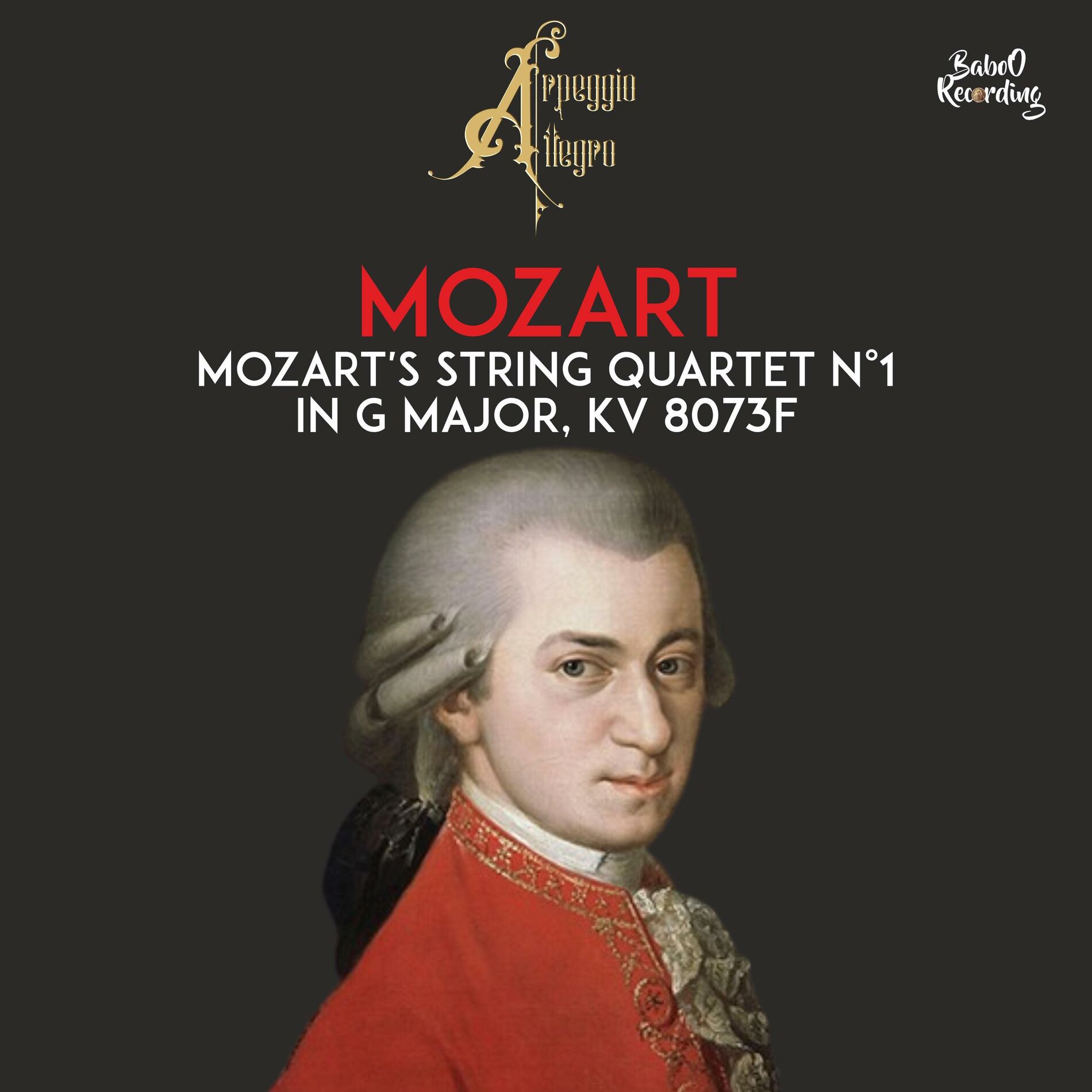 Album cover of Mozart's String Quartet n°1 in G major, KV 8073f