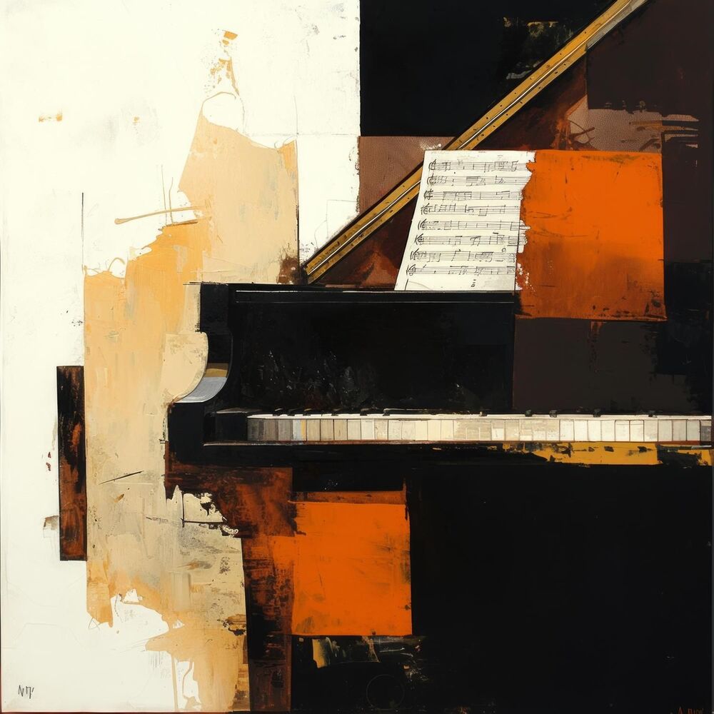 Picture of Uppfriskande Piano: Brun Brus för Djupare Drömmar
