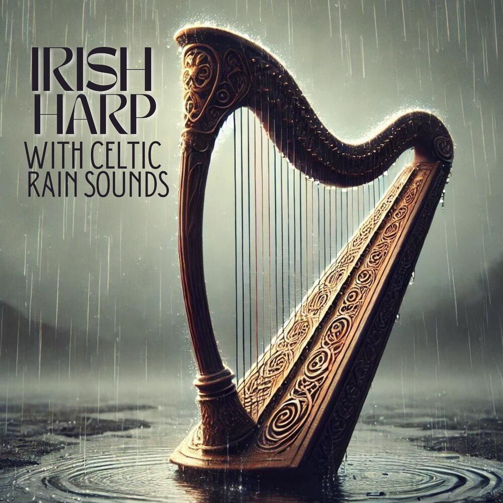 Picture of Irish Harp with Celtic Rain Sounds