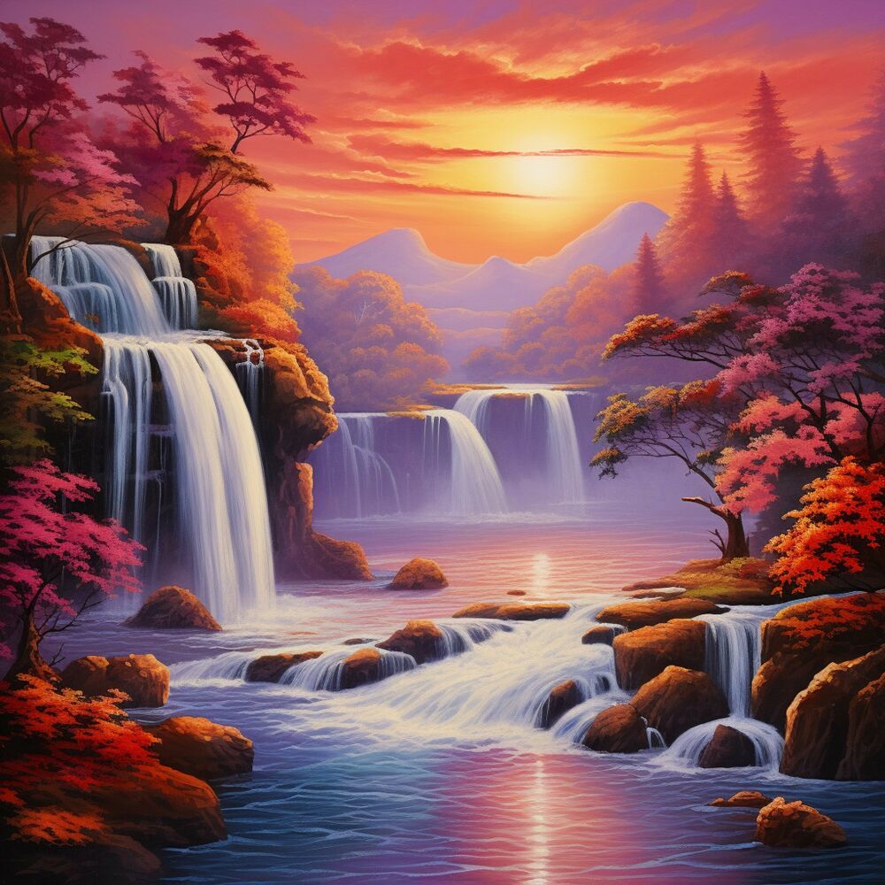 Picture of Serene Flowing Brook Ballad: Water's Embrace Melody