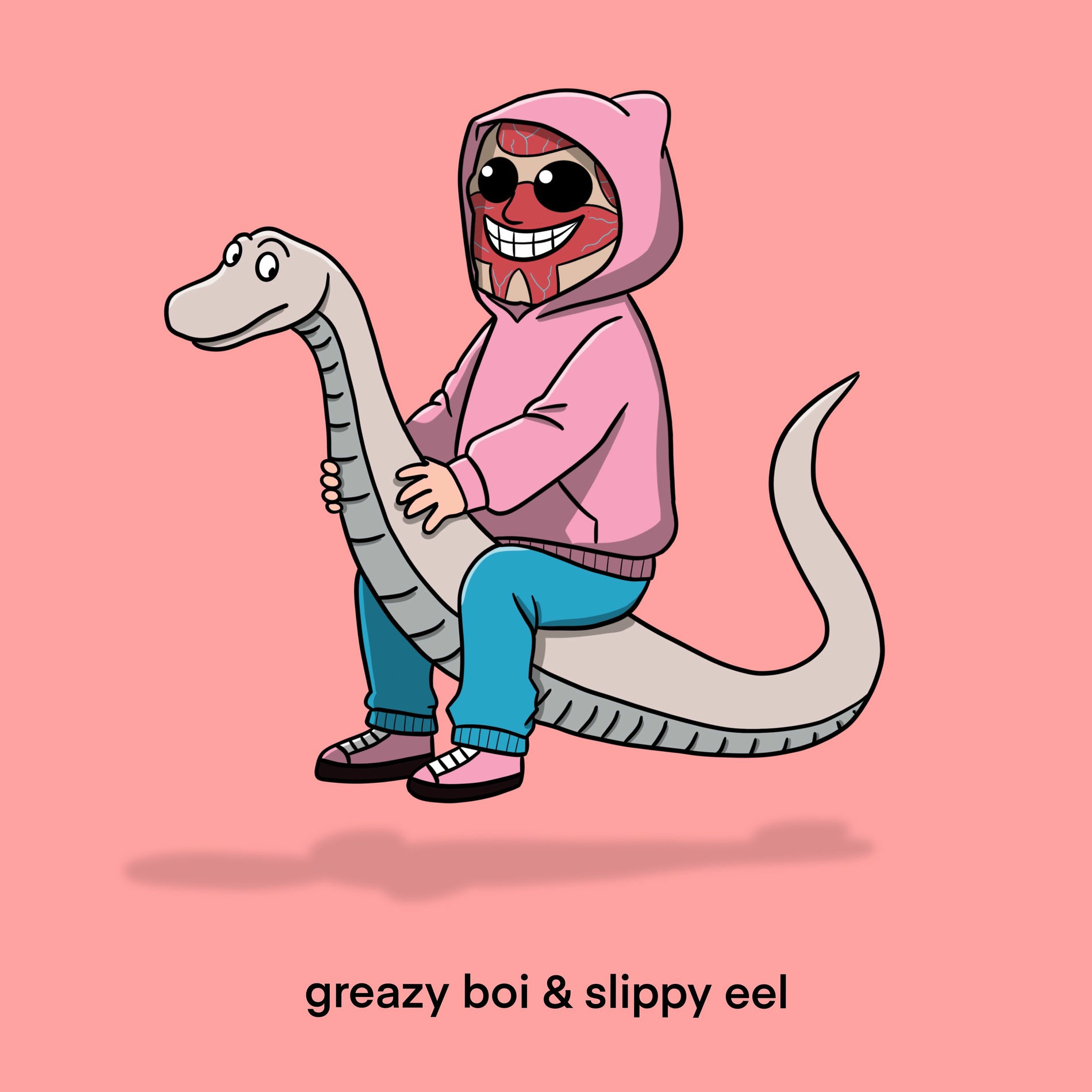 Album cover of greazy boi & slippy eel
