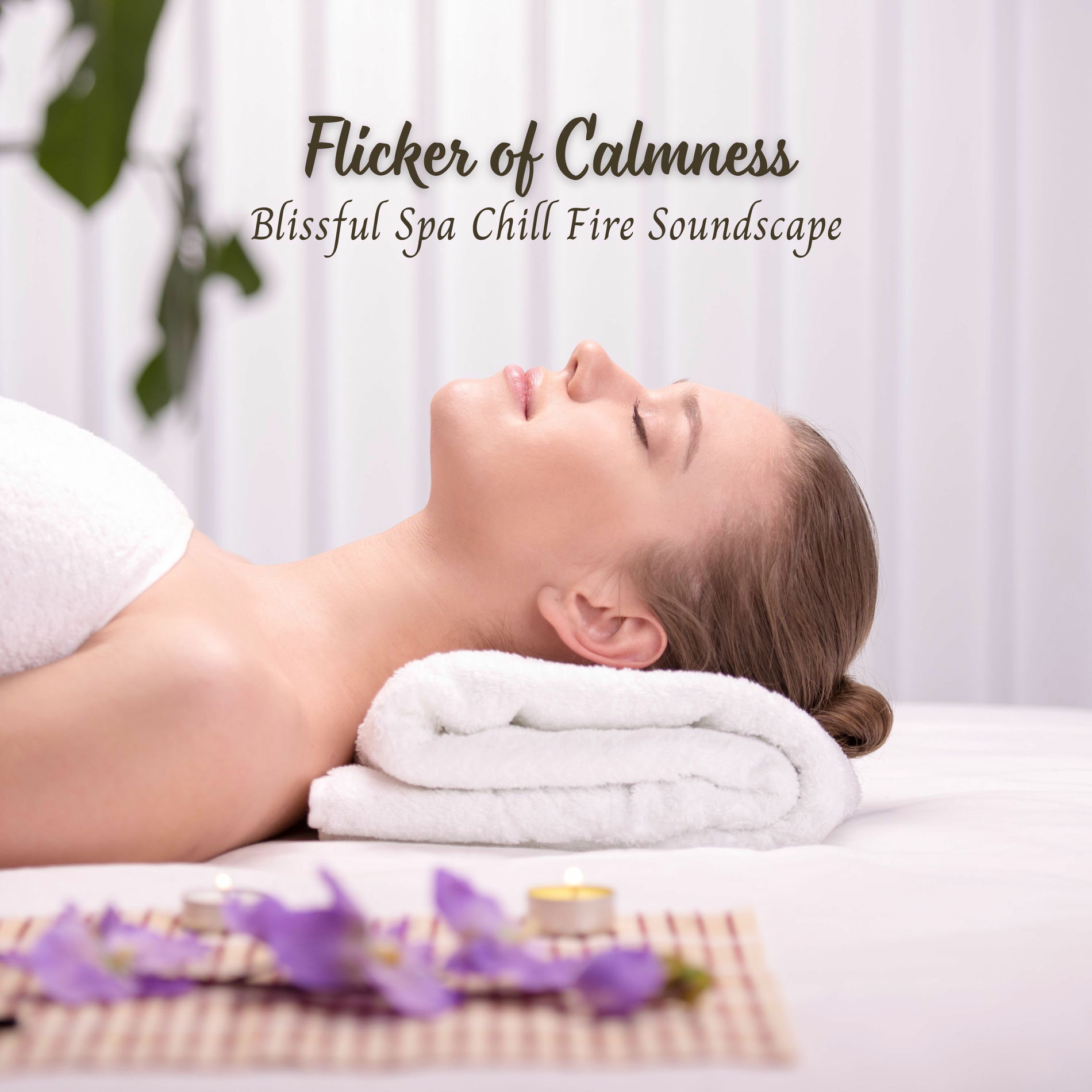Album cover of Flicker of Calmness: Blissful Spa Chill Fire Soundscape