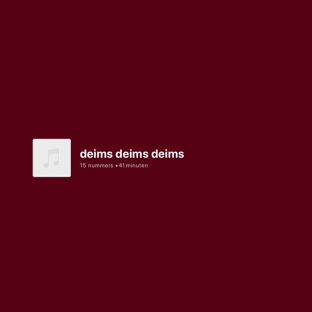 Album cover of deims deims deims