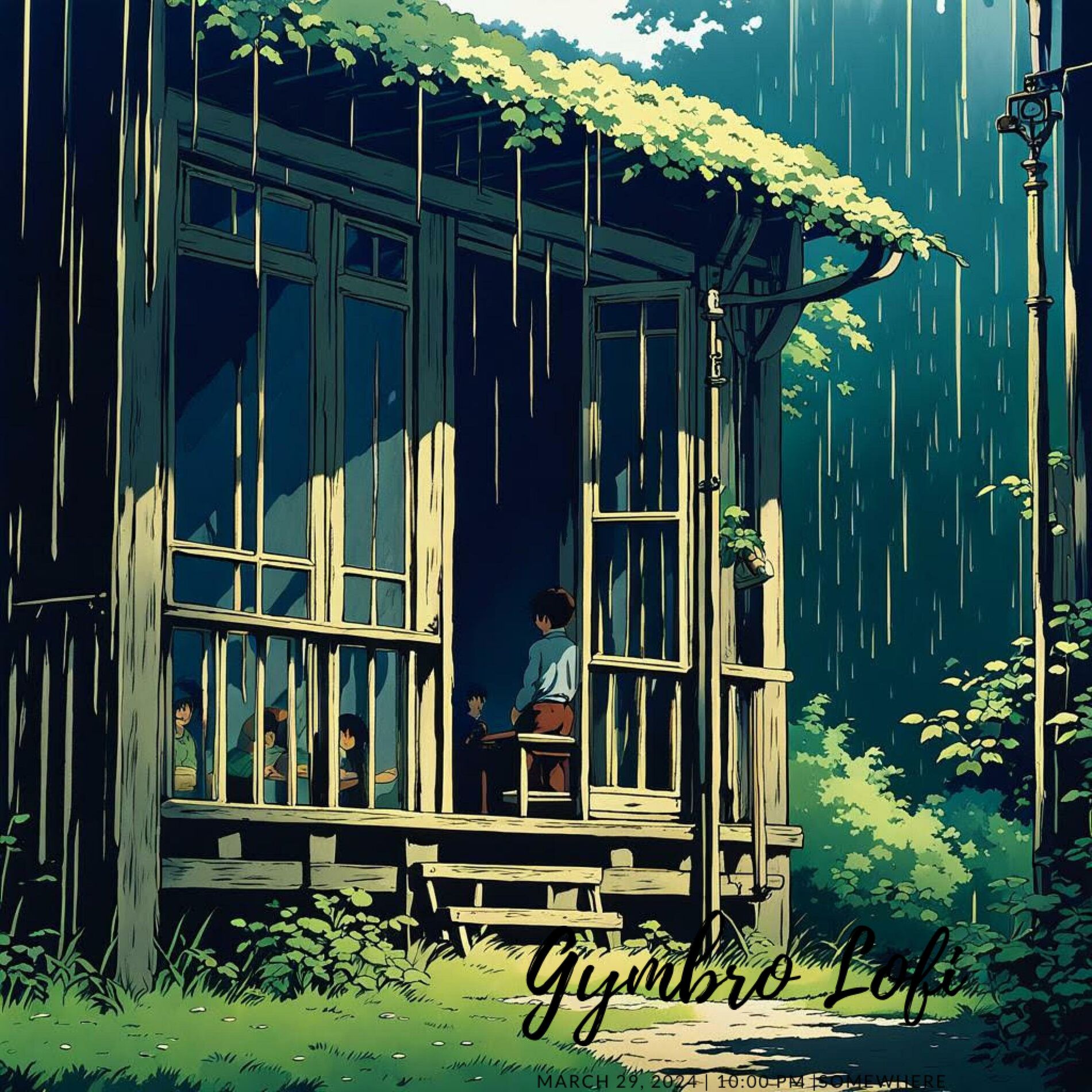 Album cover of LoFi but you're studying with the boys + it's raining
