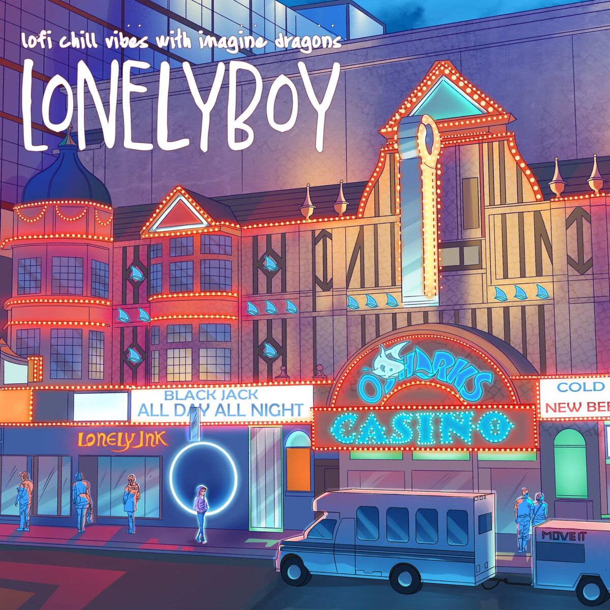 Album cover of lofi chill vibes with imagine dragons